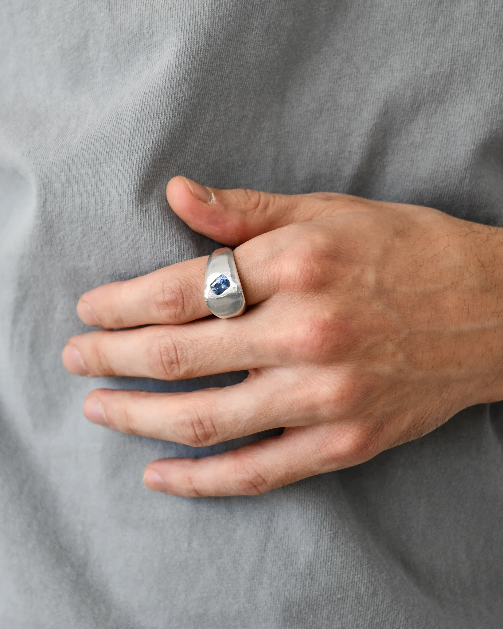 RING 104 | CORNFLOWER BLUE SAPPHIRE - Image 3