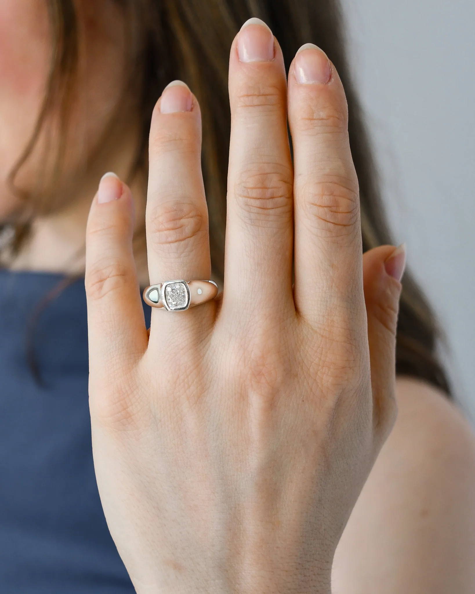 RING 107 | ELONGATED CUSHION CUT DIAMOND - Image 3
