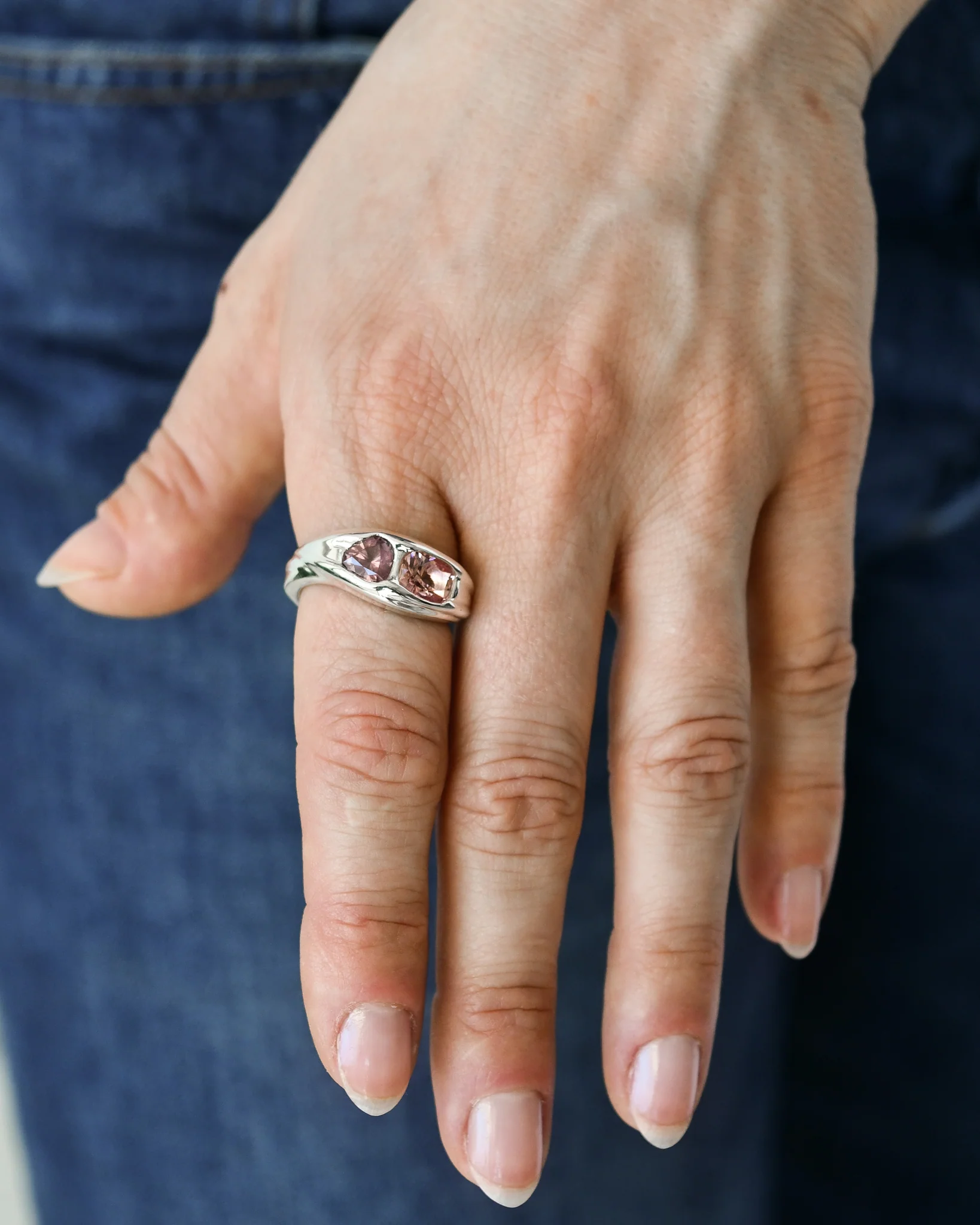 RING 110 | RASPBERRY SAPPHIRE AND PINK TOURMALINE - Image 4